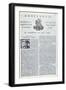 Front Page of 'La Gazette d'Amsterdam', 16th January 1733-null-Framed Giclee Print