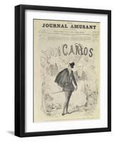 Front Page of 'Le Journal Amusant', with a Caricature of Don Carlos-Arjou Henri Darfou-Framed Giclee Print