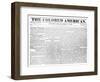 Front Page of 'The Colored American', 4th March, 1867-null-Framed Giclee Print