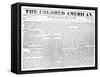 Front Page of 'The Colored American', 4th March, 1867-null-Framed Stretched Canvas