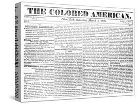 Front Page of 'The Colored American', 4th March, 1867-null-Stretched Canvas
