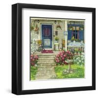 Front Porch In Maine-Janet Kruskamp-Framed Art Print