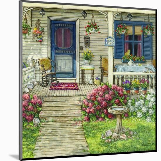 Front Porch In Maine-Janet Kruskamp-Mounted Art Print
