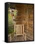 Front Porch of Log House, Athabascan Indian Village, Fairbanks, Alaska, USA-Ellen Clark-Framed Stretched Canvas