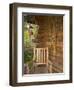 Front Porch of Log House, Athabascan Indian Village, Fairbanks, Alaska, USA-Ellen Clark-Framed Photographic Print