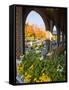 Front Porch of the Hanover Inn, Dartmouth College Green, Hanover, New Hampshire, USA-Jerry & Marcy Monkman-Framed Stretched Canvas