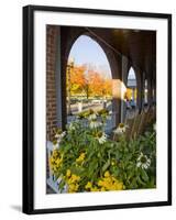 Front Porch of the Hanover Inn, Dartmouth College Green, Hanover, New Hampshire, USA-Jerry & Marcy Monkman-Framed Photographic Print