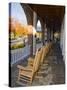 Front Porch of the Hanover Inn, Dartmouth College Green, Hanover, New Hampshire, USA-Jerry & Marcy Monkman-Stretched Canvas