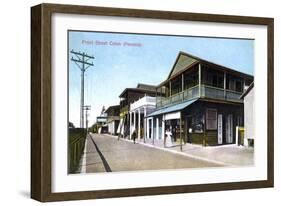 Front Street, Colon, Panama, 1907-null-Framed Giclee Print