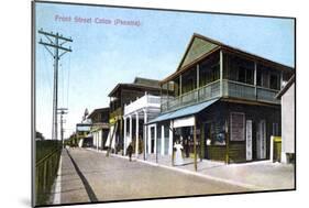 Front Street, Colon, Panama, 1907-null-Mounted Giclee Print