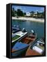 Front Street in Philipsburg, St. Martin, Caribbean-Greg Johnston-Framed Stretched Canvas