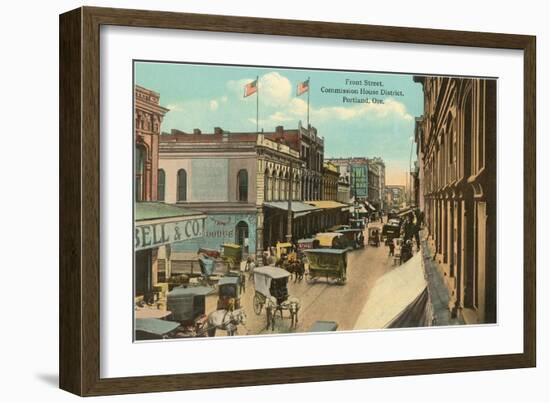 Front Street, Portland, Oregon-null-Framed Art Print