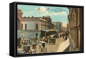 Front Street, Portland, Oregon-null-Framed Stretched Canvas