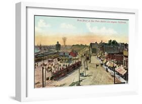 Front Street, San Pedro Harbor, California-null-Framed Art Print