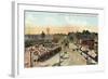 Front Street, San Pedro Harbor, California-null-Framed Art Print