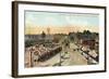 Front Street, San Pedro Harbor, California-null-Framed Art Print