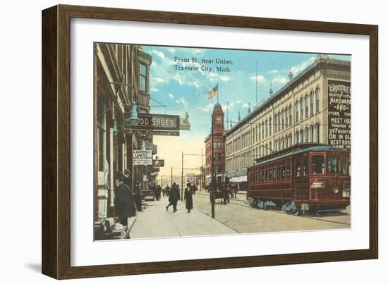 Front Street, Traverse City, Michigan-null-Framed Art Print