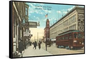 Front Street, Traverse City, Michigan-null-Framed Stretched Canvas