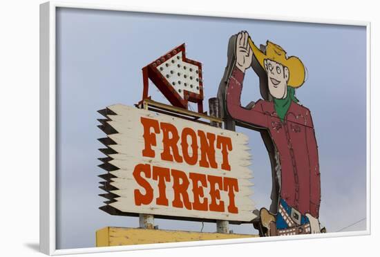 Front Street Western Town, Ogallala, Nebraska, USA-Walter Bibikow-Framed Photographic Print