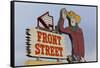 Front Street Western Town, Ogallala, Nebraska, USA-Walter Bibikow-Framed Stretched Canvas