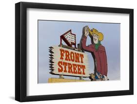 Front Street Western Town, Ogallala, Nebraska, USA-Walter Bibikow-Framed Photographic Print