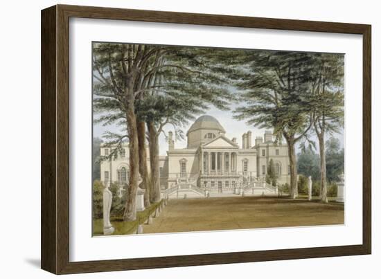 Front View of Chiswick House, Chiswick, Hounslow, London, 1822-John Chessell Buckler-Framed Giclee Print