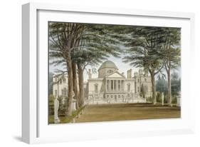 Front View of Chiswick House, Chiswick, Hounslow, London, 1822-John Chessell Buckler-Framed Giclee Print