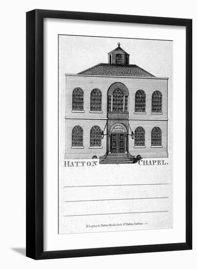 Front View of Hatton Chapel, Hatton Garden, London, C1750-H Layton-Framed Giclee Print