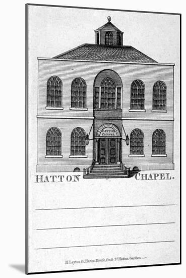 Front View of Hatton Chapel, Hatton Garden, London, C1750-H Layton-Mounted Giclee Print