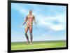 Front View of Male Musculature Walking-null-Framed Art Print