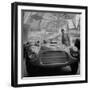 Front View of New Model Ferrari Being Shown During Automobile Exhibit-Yale Joel-Framed Photographic Print