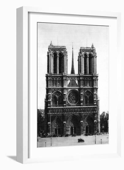 Front View of Notre Dame, Paris, 1931-Ernest Flammarion-Framed Giclee Print