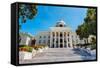 Front View of State Capitol in Montgomery, Alabama-Rob Hainer-Framed Stretched Canvas