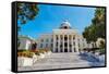 Front View of State Capitol in Montgomery, Alabama-Rob Hainer-Framed Stretched Canvas
