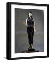 Front View of Statue of Isis in Black Marble and Alabaster-Antoine-Guillaume Granjacquet-Framed Giclee Print
