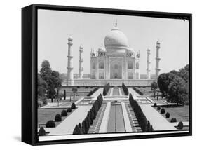 Front View of Taj Mahal in India-null-Framed Stretched Canvas