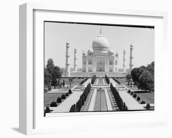 Front View of Taj Mahal in India-null-Framed Photographic Print