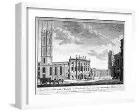 Front View of the Bank of England, City of London, 1773-J Collyer-Framed Premium Giclee Print