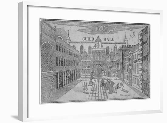 Front View of the Guildhall, Looking North, City of London, 1750-null-Framed Giclee Print