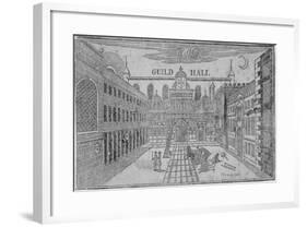 Front View of the Guildhall, Looking North, City of London, 1750-null-Framed Giclee Print