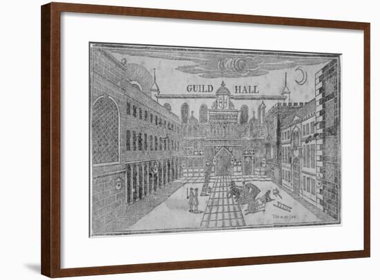 Front View of the Guildhall, Looking North, City of London, 1750-null-Framed Giclee Print