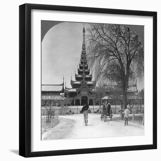 Front View of the Royal Palace, Mandalay, Burma, 1908-null-Framed Photographic Print