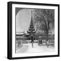 Front View of the Royal Palace, Mandalay, Burma, 1908-null-Framed Photographic Print