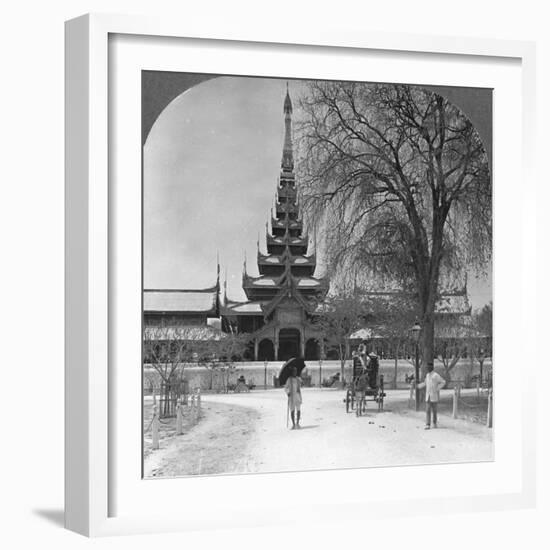 Front View of the Royal Palace, Mandalay, Burma, 1908-null-Framed Photographic Print