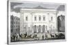 Front View of the Theatre Royal, Drury Lane, Westminster, London, 1812-null-Stretched Canvas