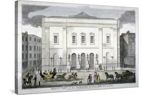 Front View of the Theatre Royal, Drury Lane, Westminster, London, 1812-null-Stretched Canvas