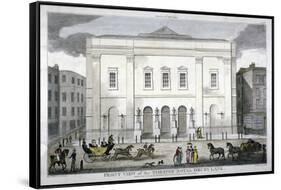 Front View of the Theatre Royal, Drury Lane, Westminster, London, 1812-null-Framed Stretched Canvas