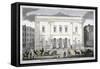 Front View of the Theatre Royal, Drury Lane, Westminster, London, 1812-null-Framed Stretched Canvas