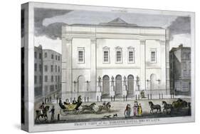 Front View of the Theatre Royal, Drury Lane, Westminster, London, 1812-null-Stretched Canvas