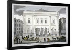 Front View of the Theatre Royal, Drury Lane, Westminster, London, 1812-null-Framed Giclee Print